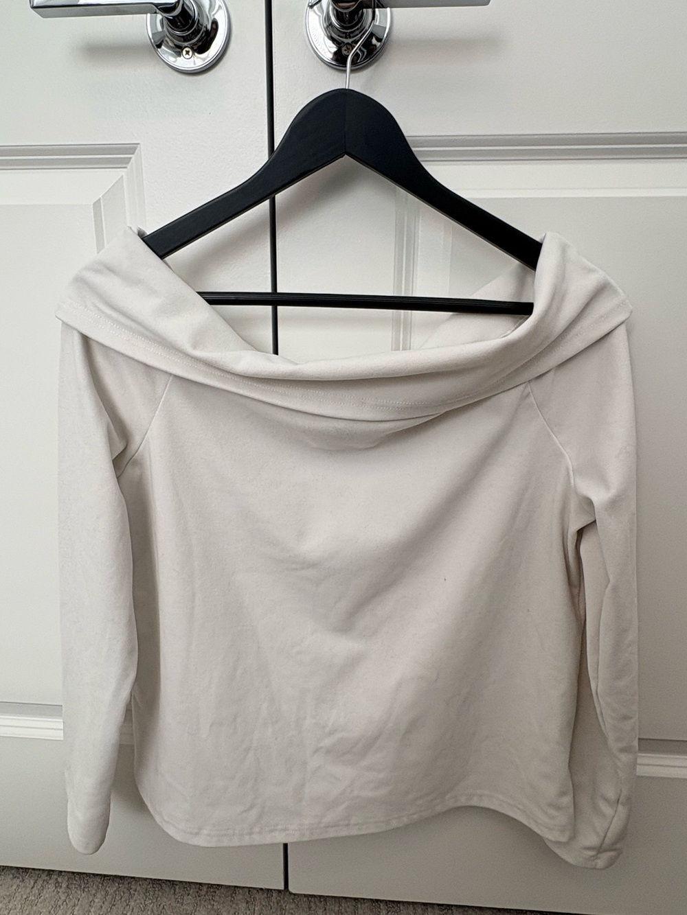 Off-Shoulder White Women’s Sweater
